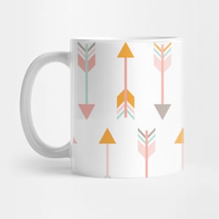 Taupe Coral Tribal Arrows Pattern Indian Indigenous Mug